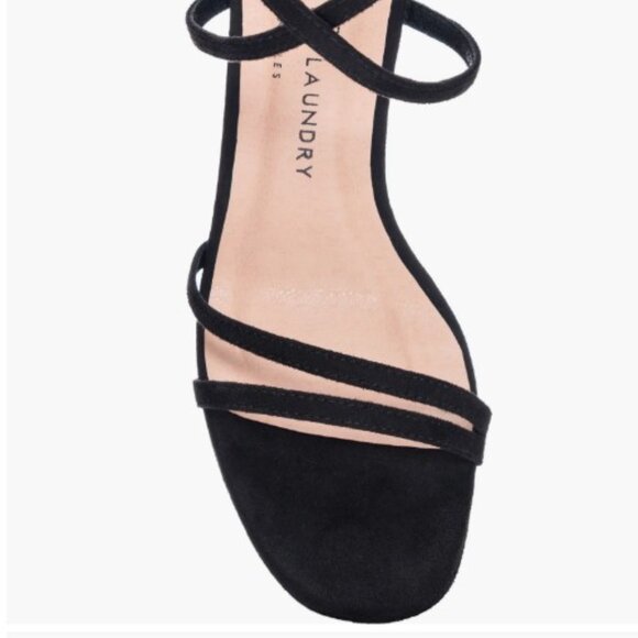 NEW Chinese Laundry Taryn Platform Women's Black Suede Dress Sandals SZ 7.5 - Picture 5 of 6